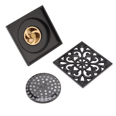 Gulvsluk Baderom Luktsikker Firkantet Gulvsluk Rustfritt Stål Kobber Dusjsluk