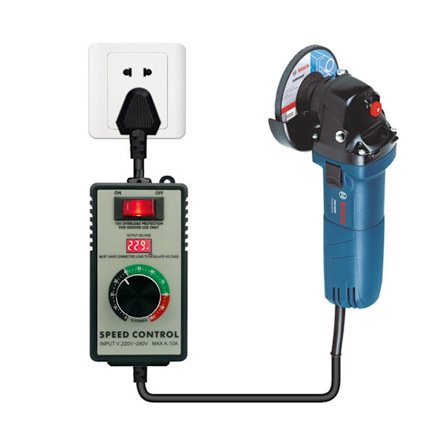 AC motorhastighedsregulator 220V 10A, variabel hastighedsregulator og ventilatorhastighedsregulator med overbelastningsbeskyttelse og LED-display