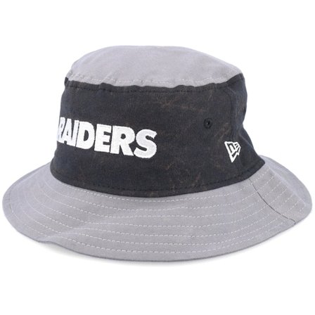 New Era - NFL Musta bucket Hattu - Las Vegas Raiders Washed Pack Tapered Black/Grey Bucket @ Hatstore
