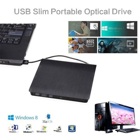 Qumox Extern DVD-spelare USB 3.0 Bärbar Extern CD DVD