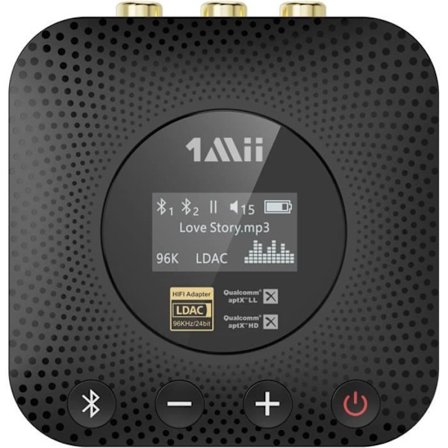 Bluetooth-mottagare - 1MII - B06HD+ - Bluetooth 5.1 - LDAC - OLED-skärm med volym
