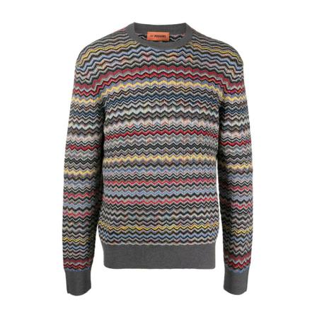 Missoni Crewneck Sweater Grå, Herre, Størrelse: L
