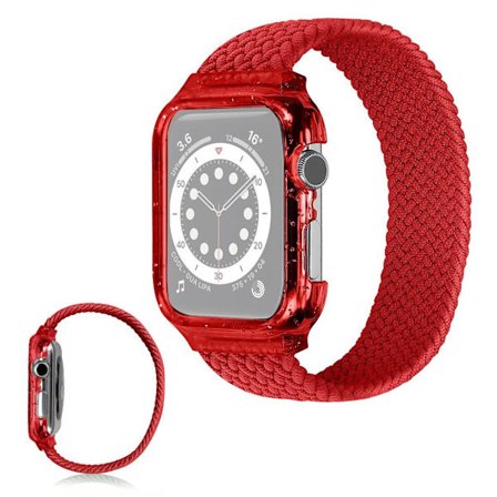 Apple Watch Series 6 / 5 44mm single wrap ribbon watch band - Red / Size: L
