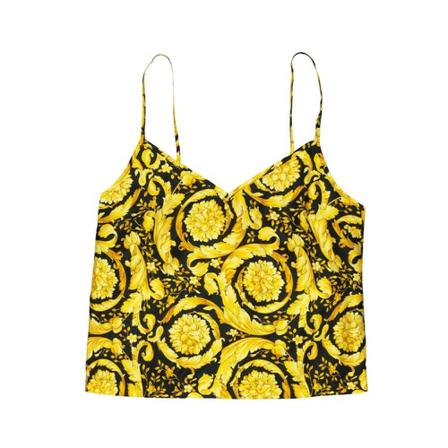 Versace Sleeveless Tops gul, Dam, Dam, Storlek: M