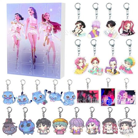 K-pop Devil Hunter Akryl Julekalender Sett - 24 Dager med Overraskelsesgaveeske for Fans og Barn-WELLNGS