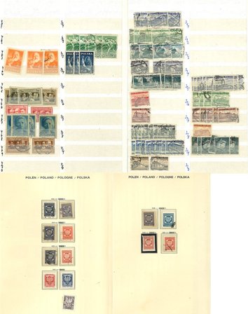 Polen - Samling i 3 indstiksbøger og 1 album