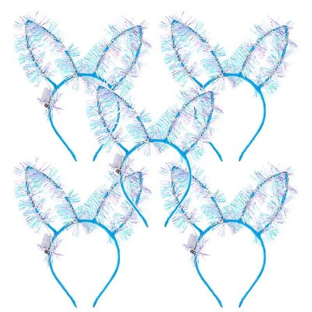 5 st Ljusande Bright Pannband Kaninöron Hårtillbehör