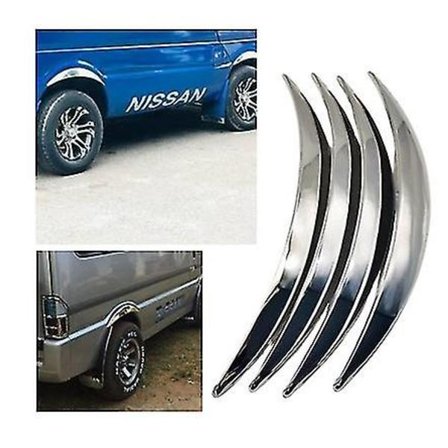 4kpl Kromi Auton Pyörän Kaaren Suojaverhoilu Huulet Lokasuojan Levikkeet Universaali ffg