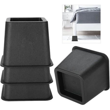 4 stk./sett 7,5 cm møbelben justerbare sengerammeforhøyere sengestolheis