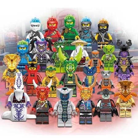 Sæt med 24 Ninja Minifigurer Kai Jay Sensei Wu Master Byggeklodser Legetøj-Xin