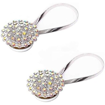 Gardin Tiebacks 2 Stykker, Magnetiske Gardin Tieback Clips, Skinnende Krystaldesign, Unik Boligdekoration