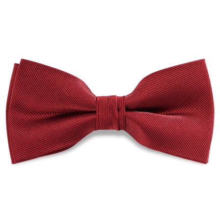Burgundy Pre-Tied Silk-Twill Bow Tie for Men - Pre-tied bow ties