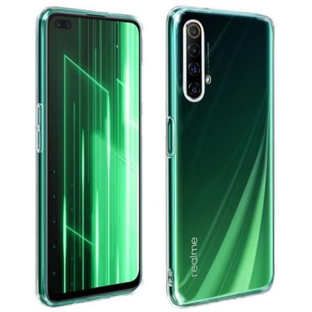Realme X50 Fodral Ultratunt och lätt flexibelt silikonskydd Transparent Vit