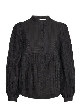 Lr-Vernil Bluse Langærmet Sort Levete Room