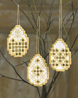 Broderikit Hardanger Påskägg 3-pack - Permin