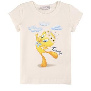 Monnalisa Cream Tweety T-Shirt 4 Years - Tops - 4 years - Cream
