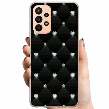 Samsung Galaxy A23 Tpu Mobilskal Bling Heart