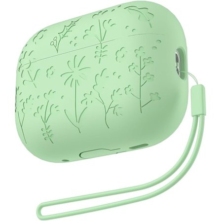 Hörlursfodral för AirPods 4, Vackert Elegant Blommigt Fodral Mjukt Silikonfodral, Enfärgat Konst AirPods 4 Skyddsfodral Stöttåligt Skal