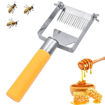 Honning Avdekkingsgaffel, Rustfritt Stål Birøktergaffel med Håndtak, Vokskake Skrape for Uttrekking av Honning, Perfekt Bikube Verktøy for Birøktere (