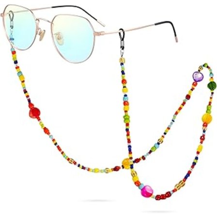 1 st Glasögonkedja med Pärlor, Stilrena Glasögonhållare runt Halsen, Glasögonsnodd för Kvinnor och Flickor