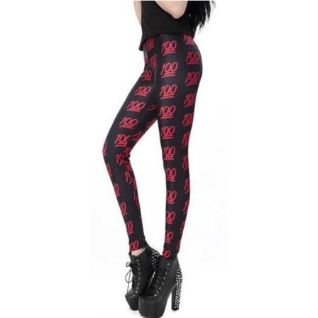 Svarta Leggings med 100 poäng Black M