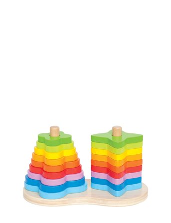 Hape Double Rainbow Stacker Patterned Hape