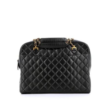 Chanel Vintage Pre-owned Shoulder Bags Sort, Dame Vintage Tasker, Størrelse: ONE Size