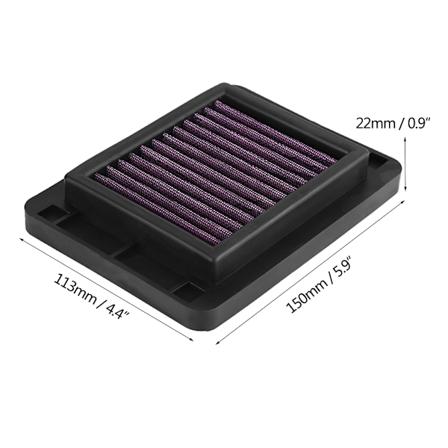Motorsykkel Høy Luftstrøm Luftfilter Inntak for Yamaha MT03 YZF R3 2015-2017