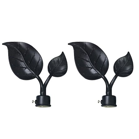 1 stk. Gardinstangsknopper Bladformet Gardinstang Ende Draperiskinne Stanghovedhætte