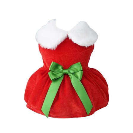 Katte Julekostume Kjoler Hunde Julemandskostume Vintertøj Rødt Tøj Hudvenligt Fotokostume Kæledyrsartikler XL