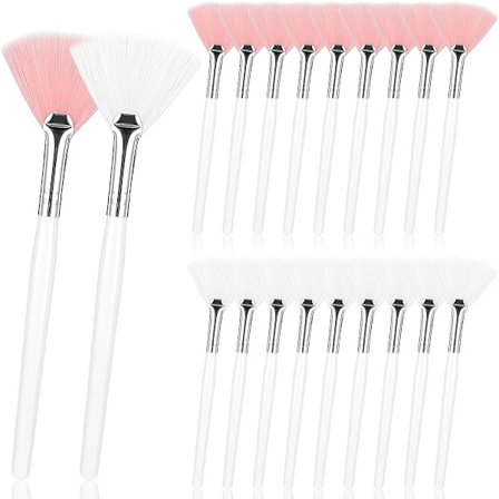 20 stk. ansigtsbørster, viftebørste, viftebørste, ansigt, viftebørster, ansigtsbørste, ansigtsbørste, ansigtsbørste, applikator til ansigtssyre, blød 