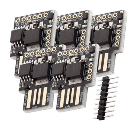 5 st ATTiny85 Digispark I2C LED Rev.3 Kickstarter Utvecklingskort