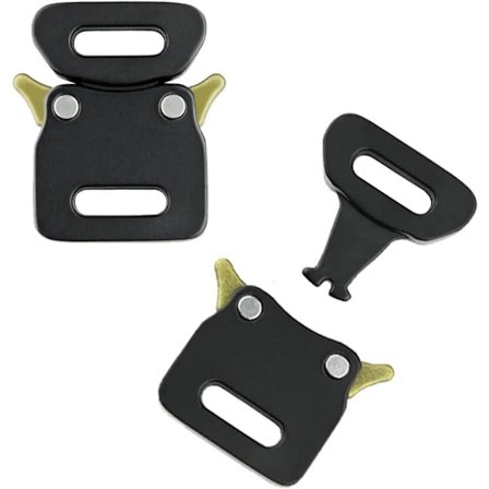 2 stk. Metalspænde Hurtig Sideåbning Armbånd Spænde Krave Taske Tilbehør Cobra Spænde Taktisk Bæltespænde Legering Hurtigåbning 1/2 " 13mm Sort
