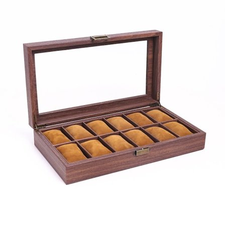 Klokkekasse Pu Leather 12 GRIDS 12 GRIDS