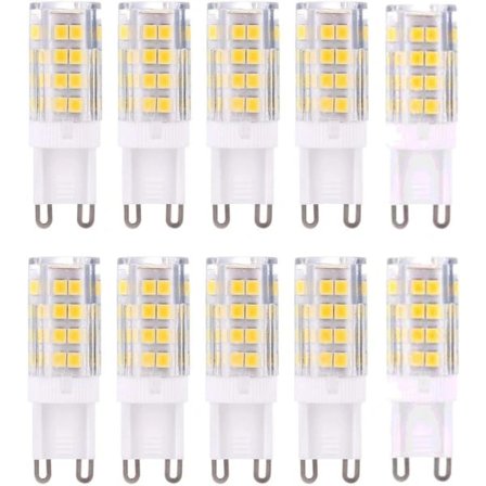 【PP】G9 LED-pærer, varm hvid 3000K 5W G9 LED, 10-pak