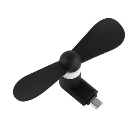 Mini portabel mobiltelefon med USB-C-anslutning - svart Mobiltelefon