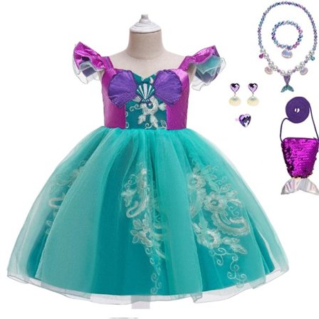 Lille Havfrue Kostume til Piger Havfrue Kjole, Klæd-Ud Tilbehør Ariel Prinsesse