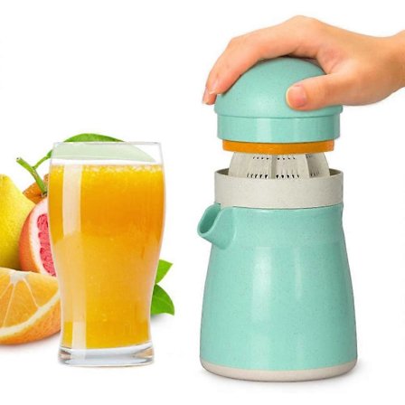 Manuel Citrus Juicer, Citron Appelsin Juicer, Frugtpresser, BPA Fri Manuel Citron Appelsin Juicer Bionedbrydeligt Hvedehalm Materiale