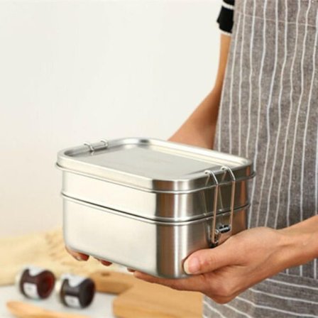 Premium lunsjboks i rustfritt stål, gratis erstatningsforsegling