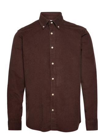 Slhregalbert Shirt Ls W Skjorte Uformell Brun Selected Homme