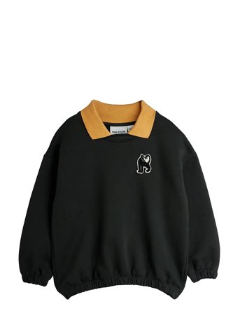 Mini Rodini Panther Patch Collar Sweatshirt - Black - 80/86