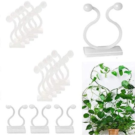 50-pak planteclips, selvklebende plante klatrevegg