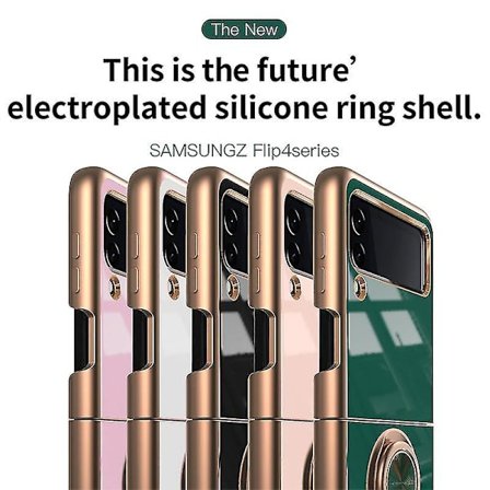 Astronaut Dold Stativfodral Kompatibel Samsung Galaxy Z Flip 3/z Flip 4 Magnetiskt Galvaniserat Ringstativfodral