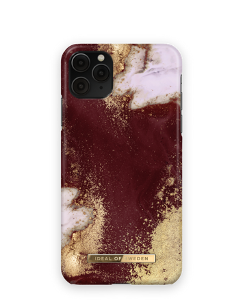 Fashion Case iPhone 11 Pro Max Golden Burgundy Marble