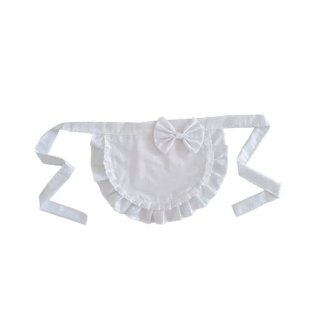 Dameforkle med to lommer, halvforkle, servitrisekostyme, forklær for kjøkken, matlaging, restaurant, kaffebar White[co]