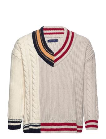 D1. Patched Cricket V-Neck Patterned GANT