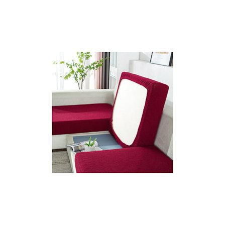 Hjørnesofa Stræk Sædehynde Betræk Møbelbeskytter Støvtæt Sofabetræk Bordeaux, 1 Sæde (50-63cm)