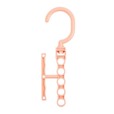 10 stycken Krok Robust platsbesparande plast klädhängare för garderob (rosa)