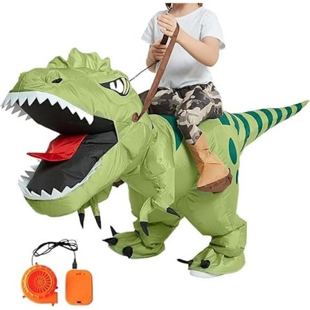 Oppblåsbar Dinosaur Kostyme – Morsomt Ride-On Halloweenkostyme for Fest, Halloween & Sceneopptreden_TF_TF