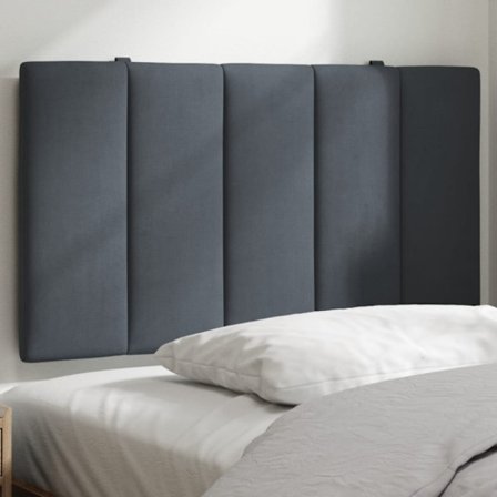 Headboard Cushion "Hanko" Dark Grey 90 cm Velvet